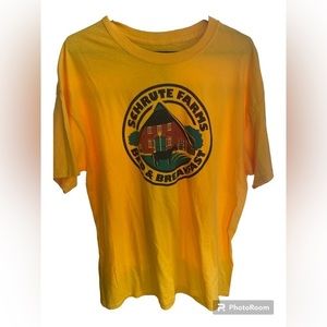 ‘the Office’ Schrute Farms Bed & Breakfast Unisex Bright Yellow Tee- XL